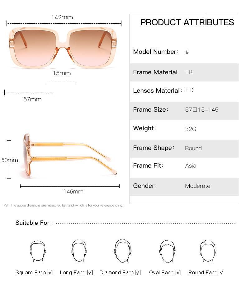 Italian Women Sunglasses Transparent Frame 2022