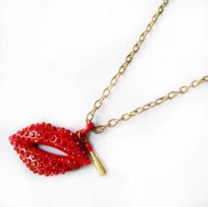 Lip Pendant Necklace / Fashion Jewelry (SS15422NA)