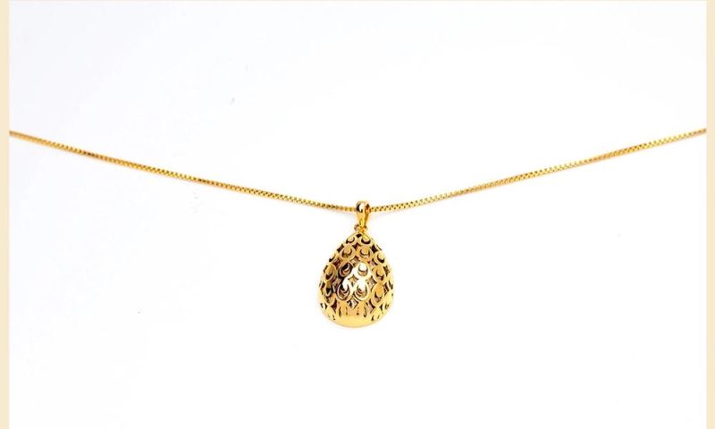 Wholesale Gold Plated Fashion Jewellery Customize Copper/Stainless Steel Jewelry Round Pendant Necklace