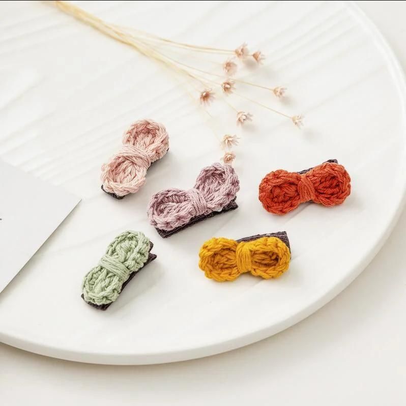 Crochet Bow Hair Clips Customized Color