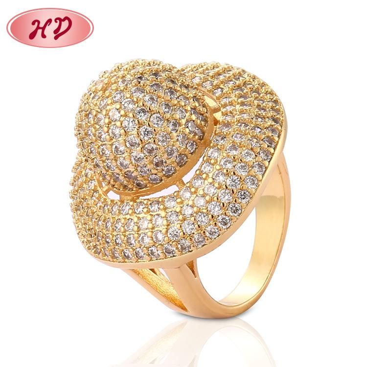 18K Gold Plated Stainless Steel Silver Fashion Women Engagement Finger Wedding Rings Jewelry Design