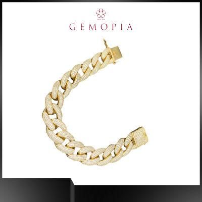 Hip Hop Jewellery 18K Chain Silver Jewelry Bracelet