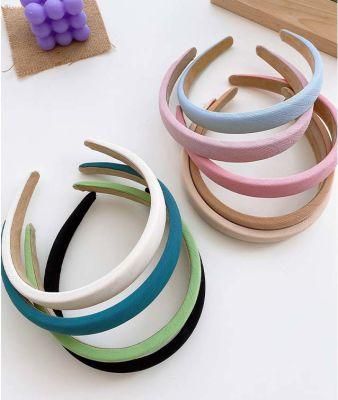 2021 Summer New Style Sweet Girls Candy Color Fabric Hair Bands