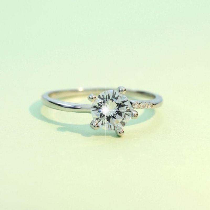 925 Sterling Silver Ring Fashion Jewelry Star CZ Cocktail Opening Ring Sizable for Women Girl Fine Jewelry