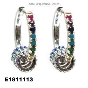 Multi-Color 925 Sterling Silver Earring