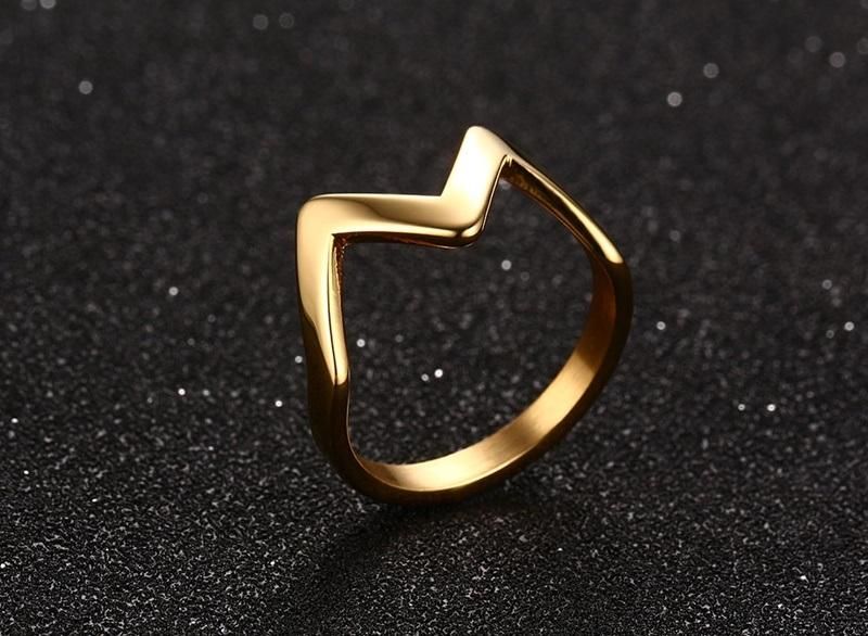 Logo Letter M Ring Stainless Steel Simple Custom Design Cheap Ring