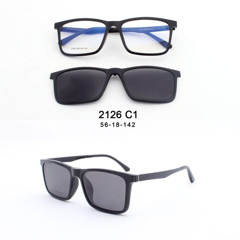 Super Light Clip on Eyeglasses Frames with Polarized Magnetic