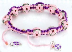 Fashion Jewelry Silver Charm Beads Purple Bracelet (VE15)