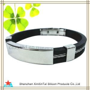 Promotional Silicone Bracelet With Stainless Steel Buckle and Clasp (XXT10022-1)