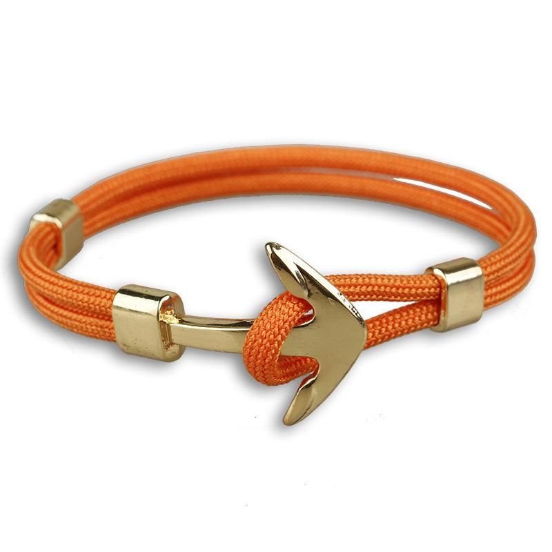 Fashion Jewelry Metal Anchor Shape Rope Bracelet