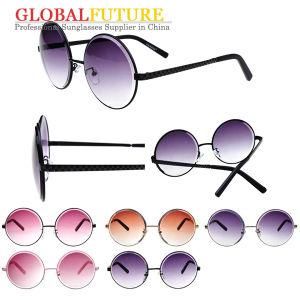 Women Round Metal UV400 Lens Sunglasses