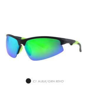 PC Polarized Sports Sunglasses, Plastic Half Frame Sp8001-01