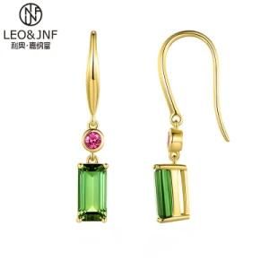 Wholesale Fashion Jewelry Synthetic Tourmaline Drop Earrings 925 Sterling Silver or Brass Jewelry for Women