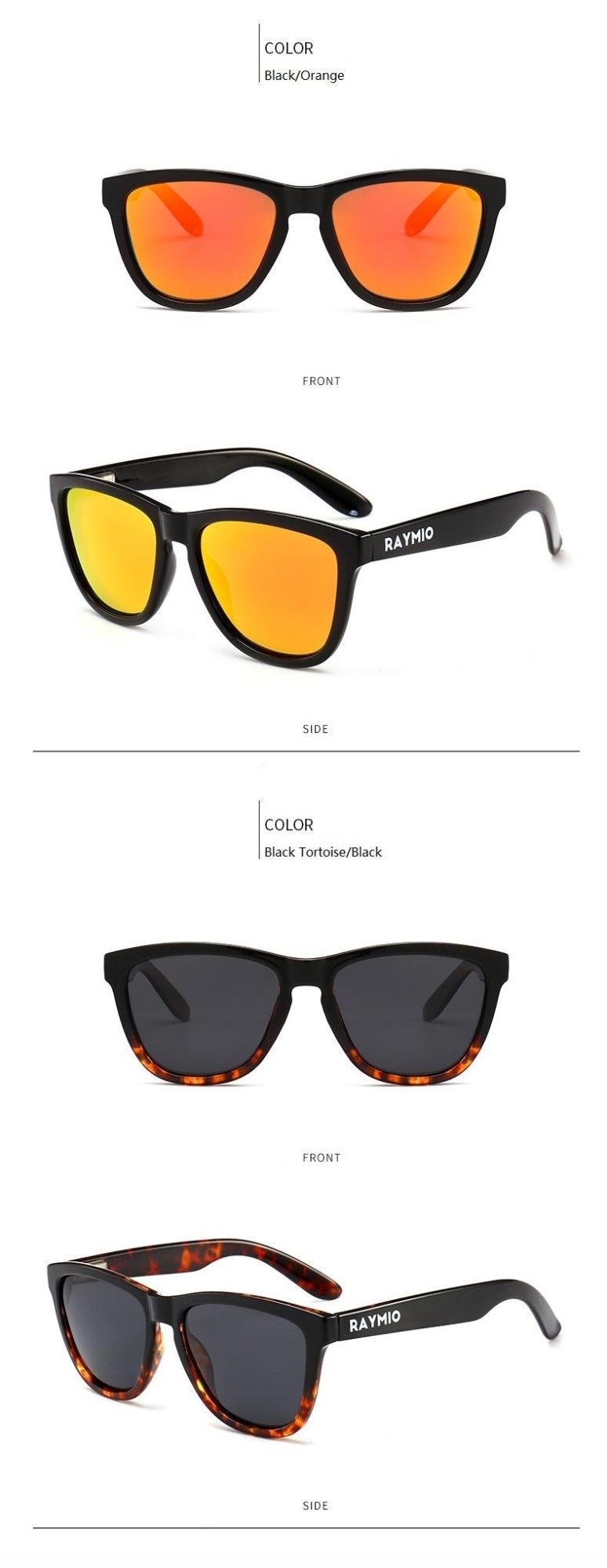 Classic Unisex Style Tac Polarized 100% UVA/UVB Protection Custom Brand Logo with Shatter-Resistant Lens Sunglasses