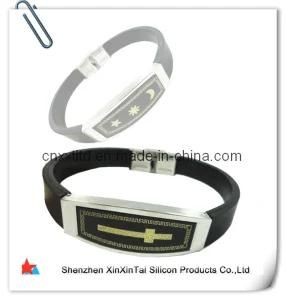 Silicone Bracelet with Stainless Clasp and Buckle (XXT 10024)