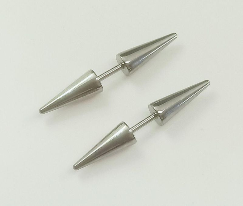 Stainless Steel Double Pointed Cone Stud Earrings Double Pointed Earrings Earrings Body Piercing Jewelry Wholesale Er0008g