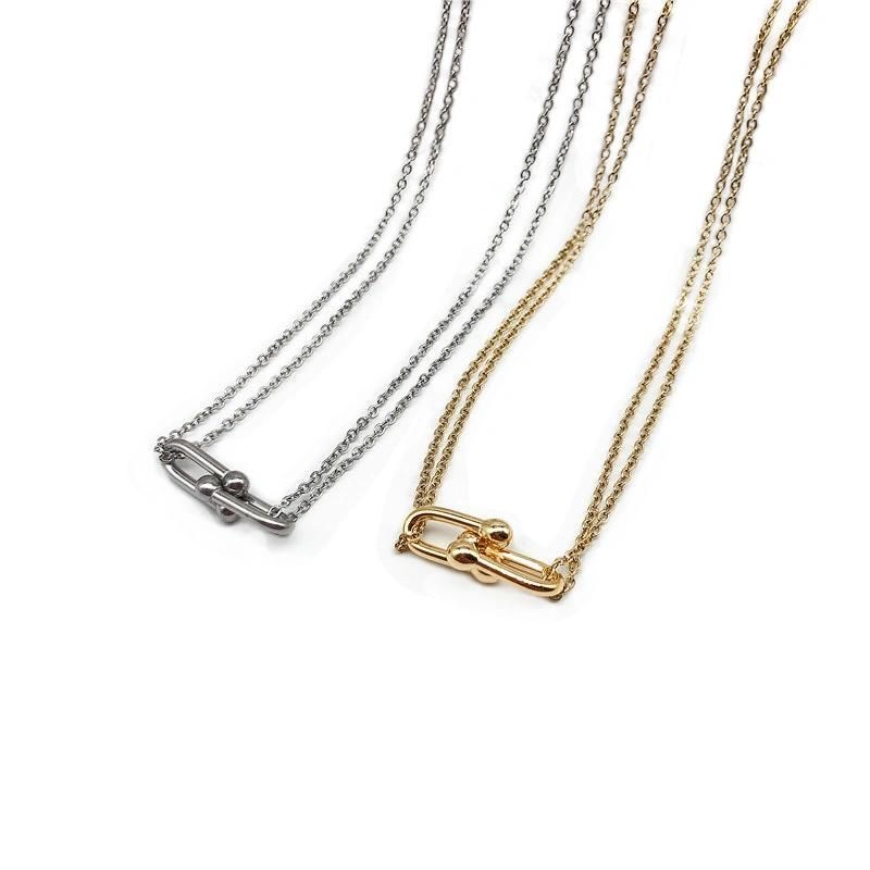 Manufacturer Customized 2022 New High-Quality Fashion Jewelry Wholesale Waterproof Chain Stainless Steel Gold-Plated 18K Gold Necklace Neck Chain