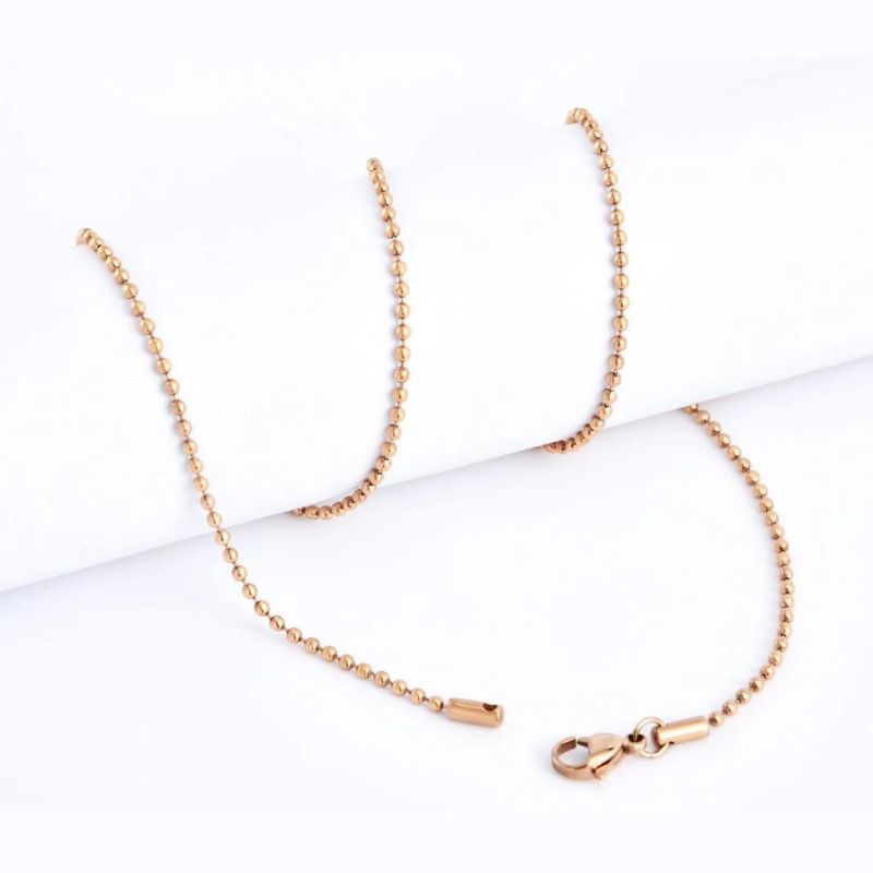 Manufacturer Wholesale Fashion Beads Chain Necklace for Decoration Jewelry Silver Bracelet Anklet Handmade Craft Design