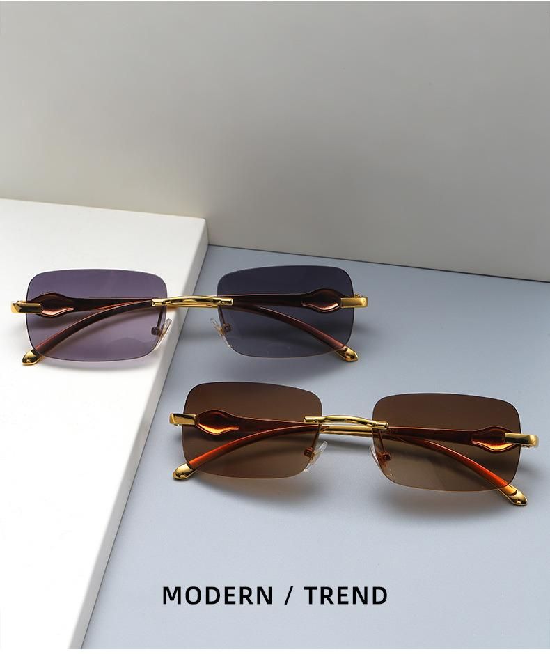 Fashion Metal Rimless Good Quality Man Sunglasses