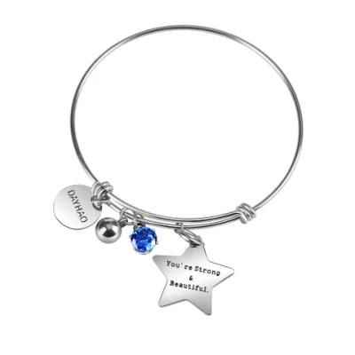 Self-Adjustable Bracelet with Charm