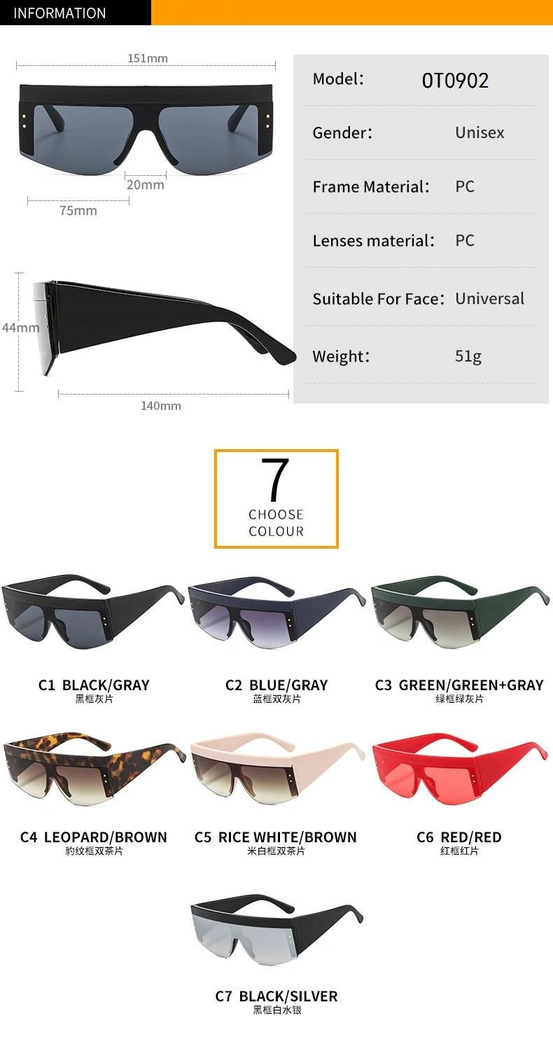 New Style One-Piece Big Frame UV400 Sports Sunglasses