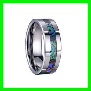 Shell Inlay Tungsten Ring