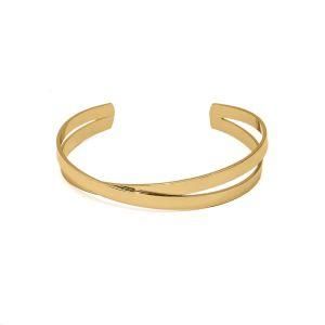 2018 Trendy Design Twist Metal Fashion Jewelry Gold Cuff Bangle