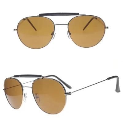 Unisex Stylish Street Snap Metal Fashion Sunglasses with Double Bridge
