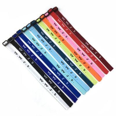 Polyester Jacquard Bracelet Adjustable Mesh Custom Woven Wristband Wwjd Bracelet