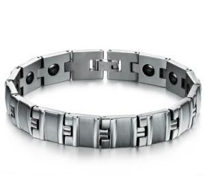 Men Jewelry Healing Magnetic Bangle Balance Health Bracelet Silver Titanium Bracelets Speical Design for Men