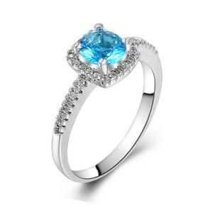 New Top Selling 925 Sterling Silver Swiss Blue Engagement Ring