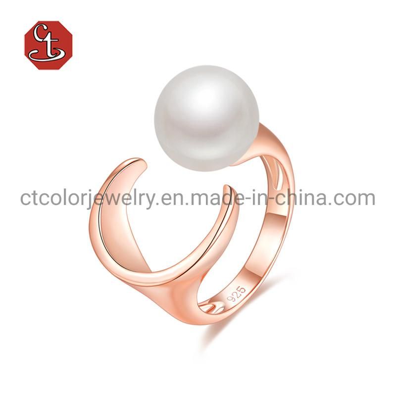 Wholesale Fashion Jewelry 925 Silver and Multi Color Pearl Rings Jewellery