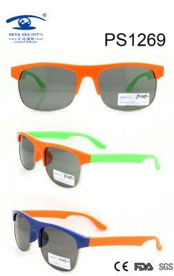 China Wholesale Large Frame Colorful Children Sunglasses (PS1269)