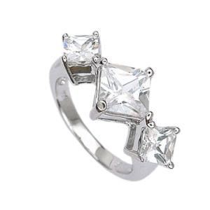 Women White Topaz Gemstone Silver Jewelry Fashion Band Ring