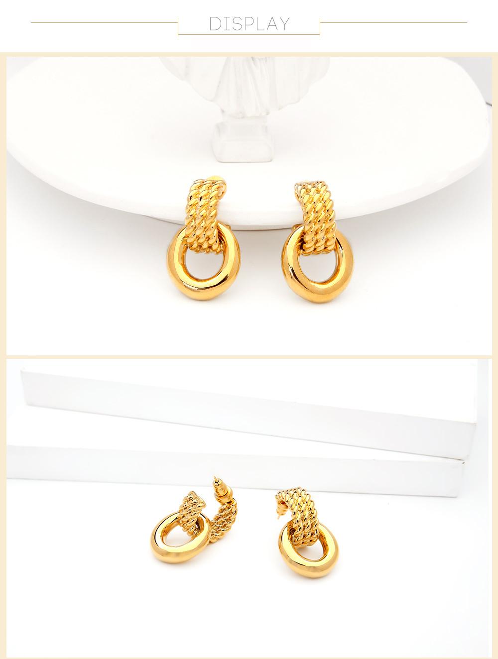 Wholesale Fashion 100% Copper Ear Stud Ring Style Earrings