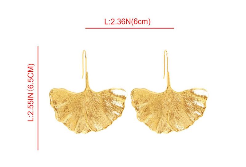 Antique Gold Plated Maple Leaf Shape Alloy Earrings