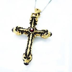 Fashion Jesus Jewelry Stainless Steel Pendant with Golden Plating (PZ1341)