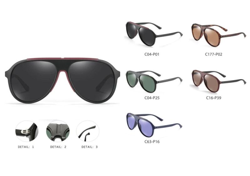 New Luxury Polarized Sunglasses Men′s Tr90 Sun Glasses Goggles 3308