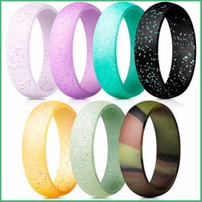 Customized High Quality Silicone Finger Ring for Customized Wedding Gifts