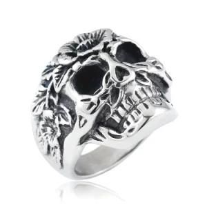 Popular Antique Skull Design 316L Stainless Steel Ring