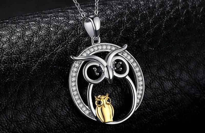 925 Sterling Silver Pendants Necklace Wisdom Guidance Owl Pendants for Women Fashion Jewelry Wholesale