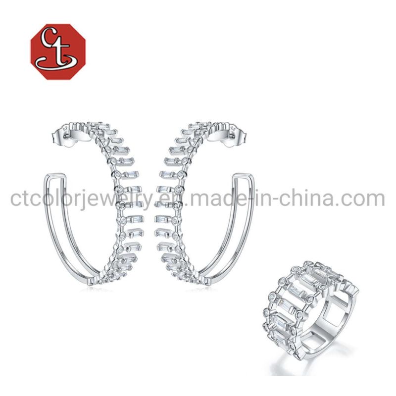 2021 New Fashion jewellery 925 Sterling silver Bling Ring