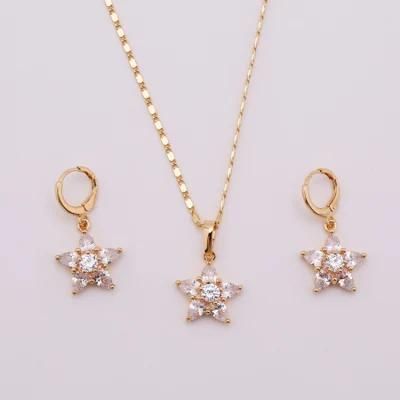 Hot Selling Diamond Jewelry Set with Earring Necklace
