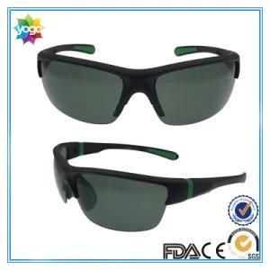 Fashionable Men Sports Plastic Sunglasses with Rubber Nose Pad