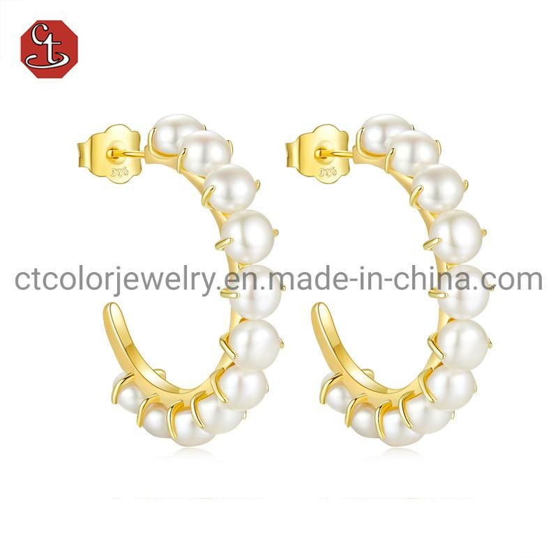 Hot Sale Factory Price Fashion 925 Sterling Silver Jewelry with Pearls Earrings