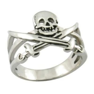 Stainless Steel Ring Fashion Jewelry Skull Ring Pirate Ring