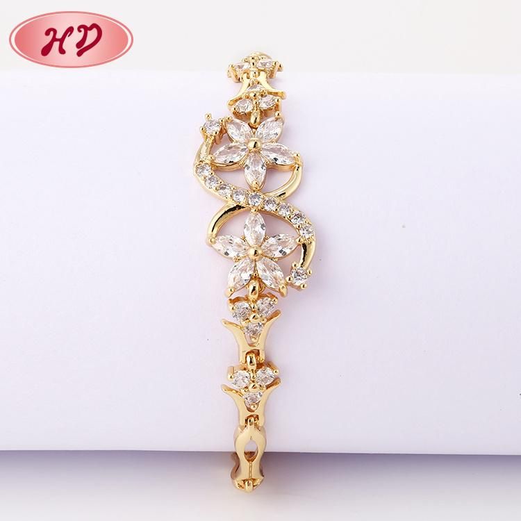 Fashion Jewelry Luxury Colorful Rose Gold Crystal Bracelet