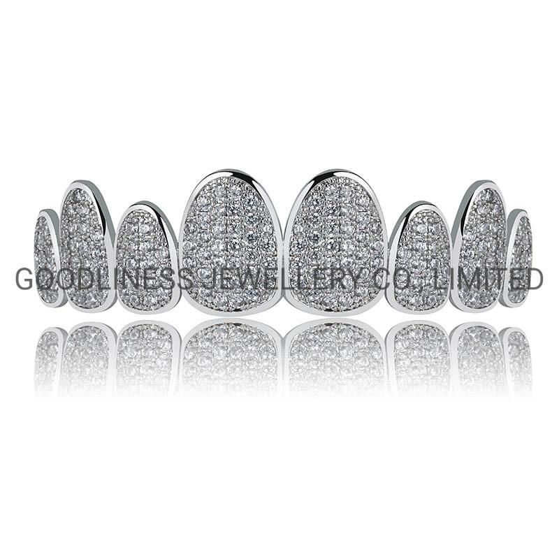 Fashion Men Hip Hop Jewelry Pave CZ Rapper Teeth Grillz