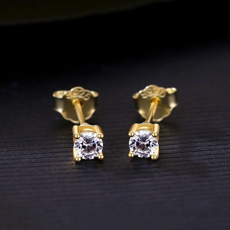 European Popular Fashion 14K Round Style Earrings Jewelry