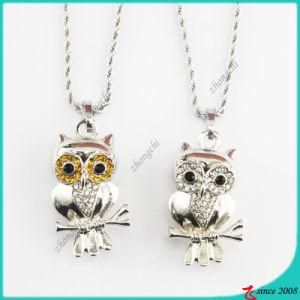 Metal Zinc Alloy Stone Owl Necklace (SPE)